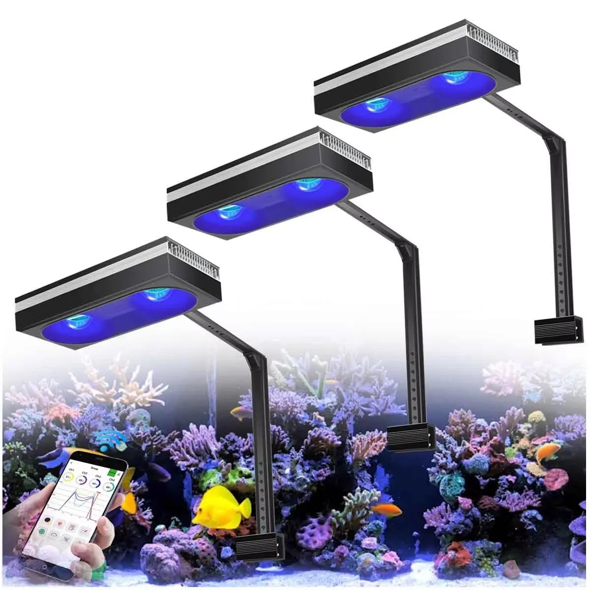 PopBloom RL180 180W WiFi Reef Light Full Spectrum For Reefs