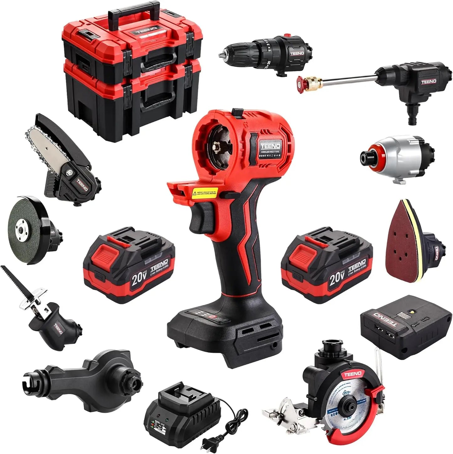 20V Max 9-In-1 Cordless Tool Combo Kit Batteries Included
