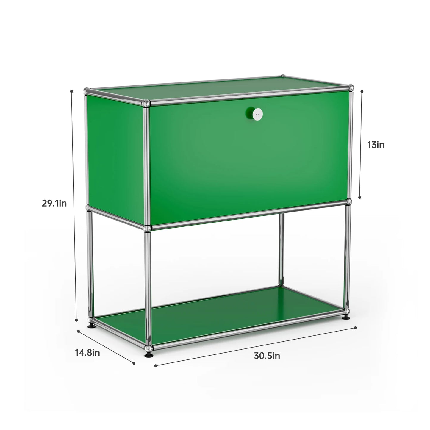 Furgle Modern Modular Nightstand With Metal Frame And Storage