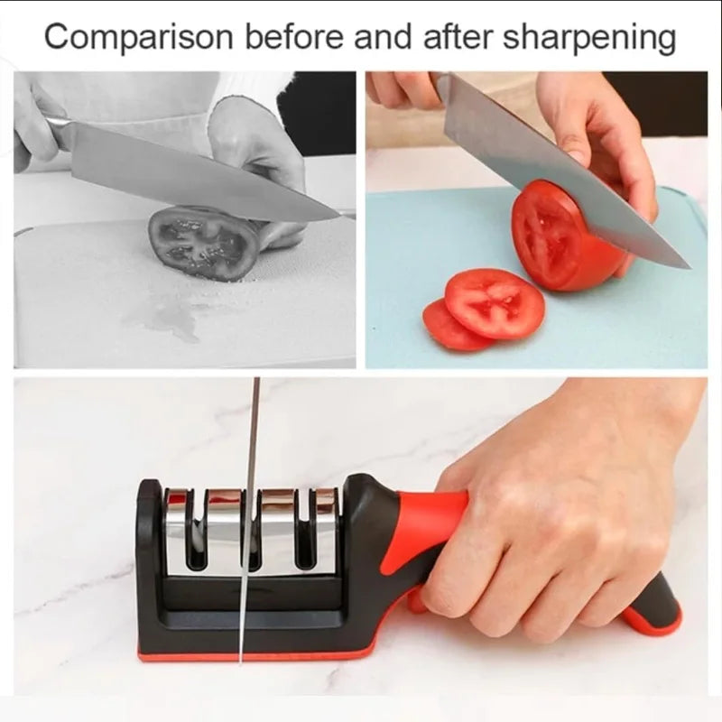 Quick Knife Sharpener With Non Slip Base For Kitchen Use