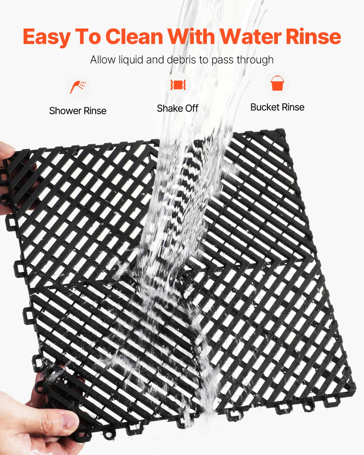 Interlocking Non Slip PVC Drainage Mats For Bathroom Floors