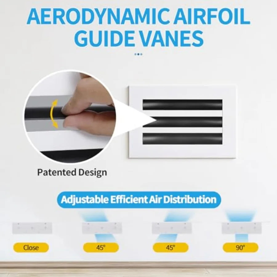 AC Vent Cover Decorative Grille With Linear Slot Diffuser Adjustable Airflow