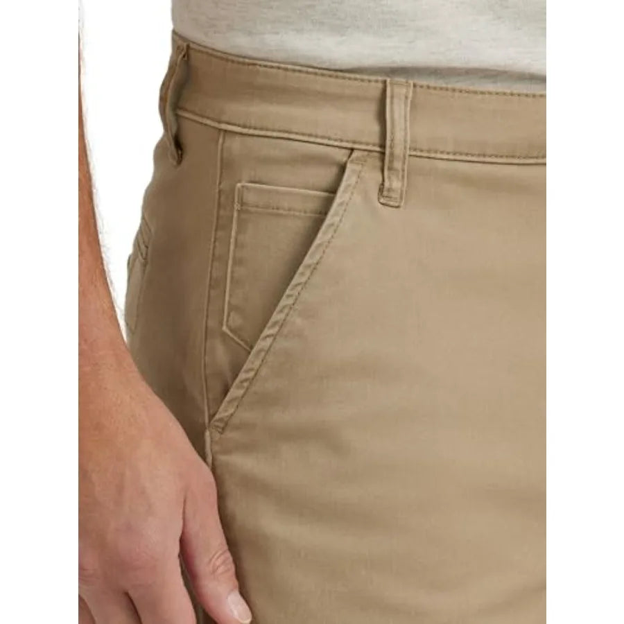 Mens Flat Front Shorts Cotton Polyester Summer Outdoor Wear