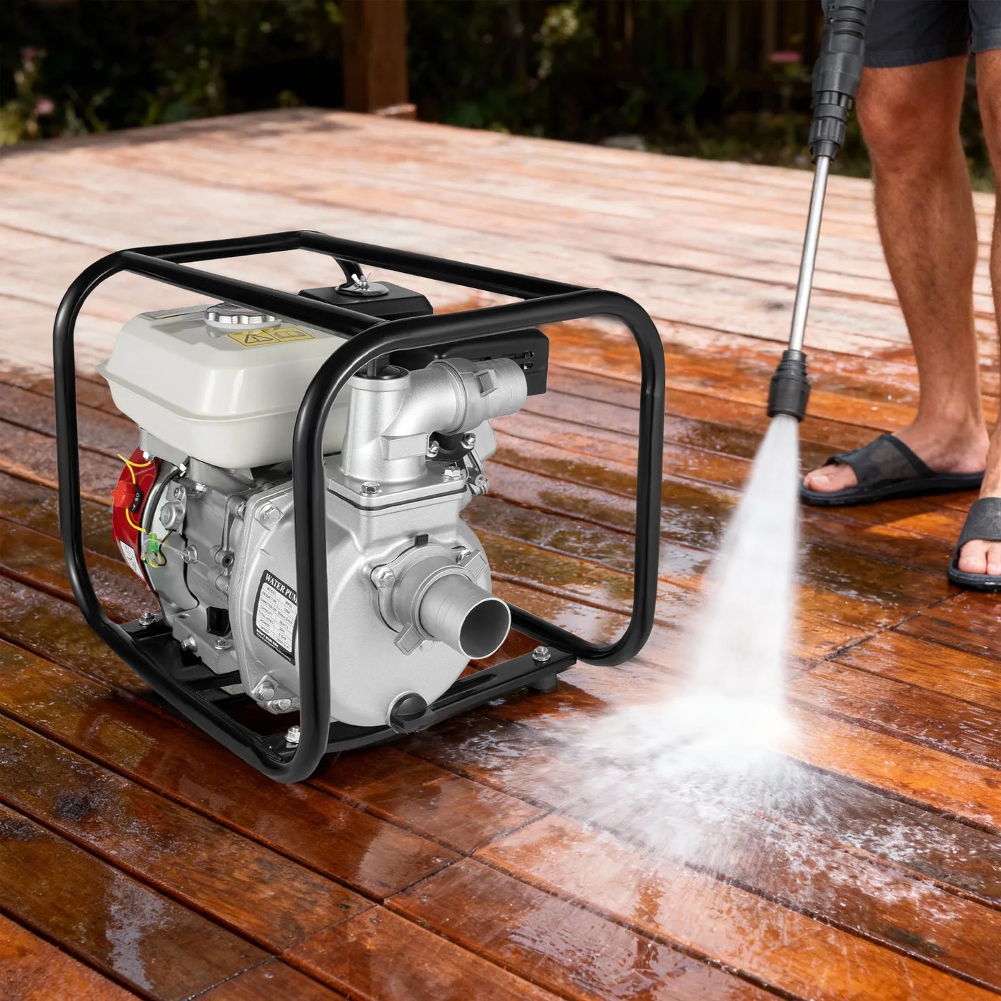 Portable Gas Water Pump 6.5HP 4-Stroke For Irrigation And Drainage