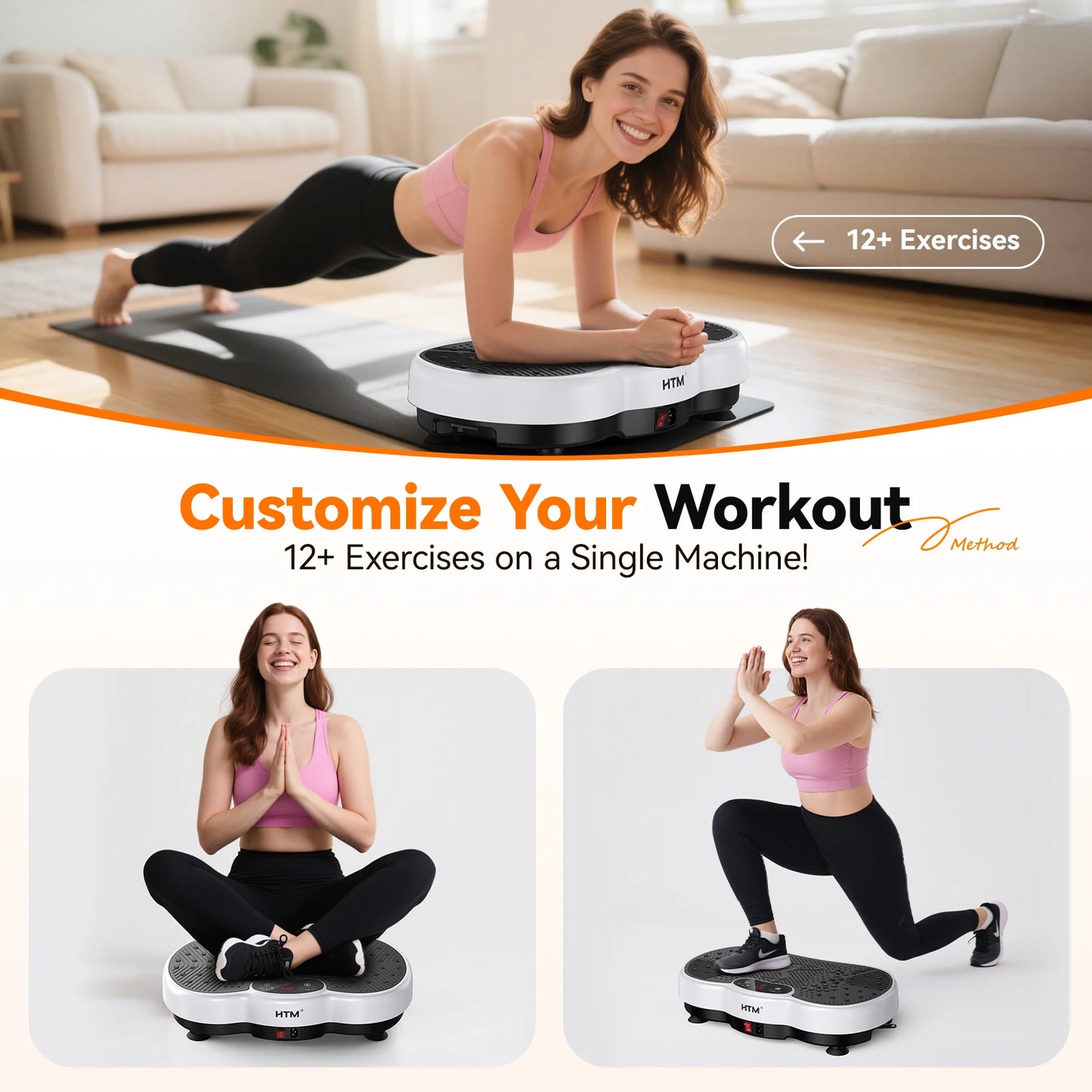 Vibration Plate Exercise Machine Full Body Shaker Portable Fitness Equipment