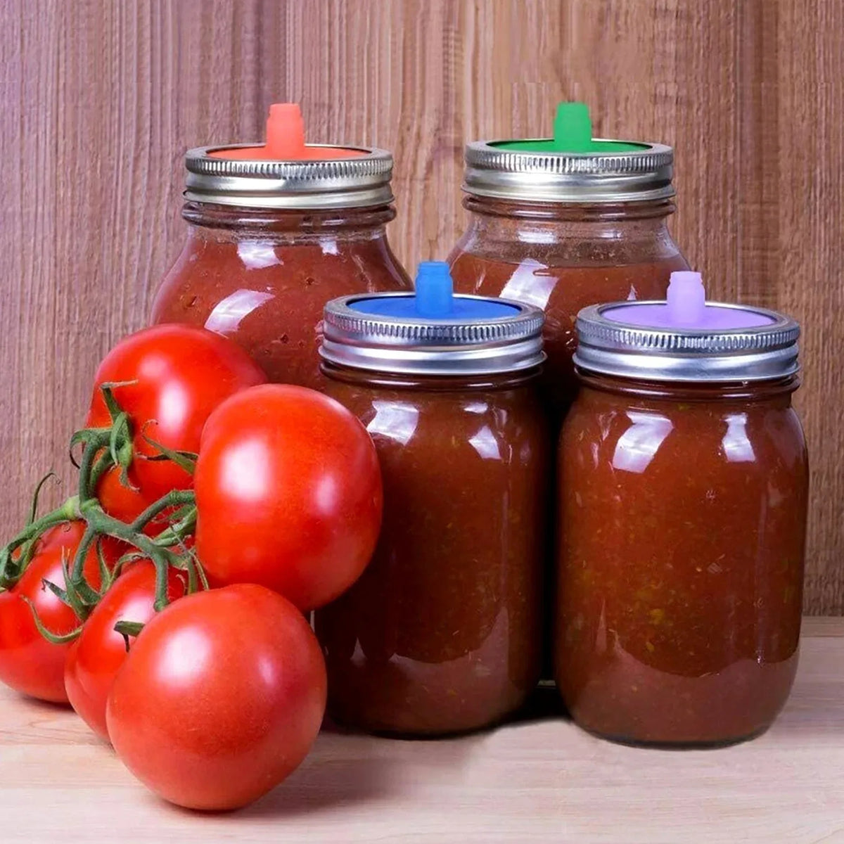 Silicone Fermentation Airlock Lids For Mason Jars Kimchi Pickles