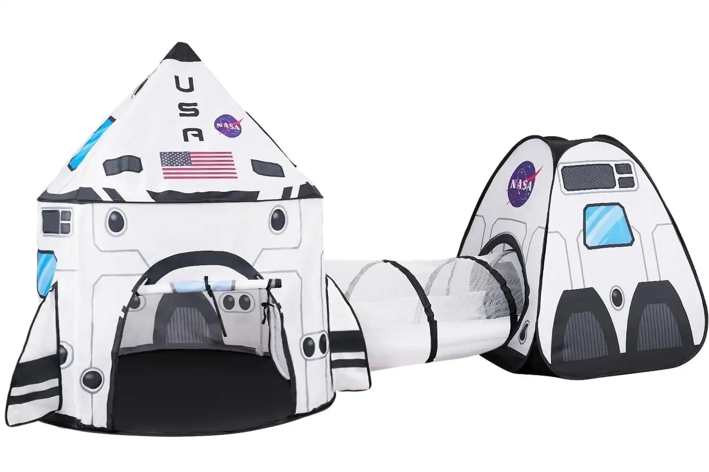 Joyfy Rocket Ship Play Tent Set With Tunnel 3 Piece