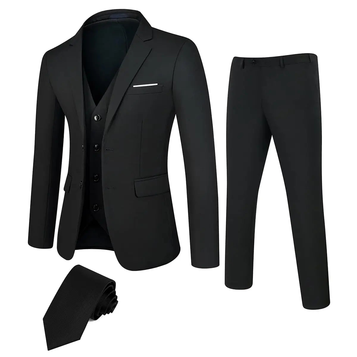 TweedLad Mens Business Suit Set Groomsmen Jacket And Trousers