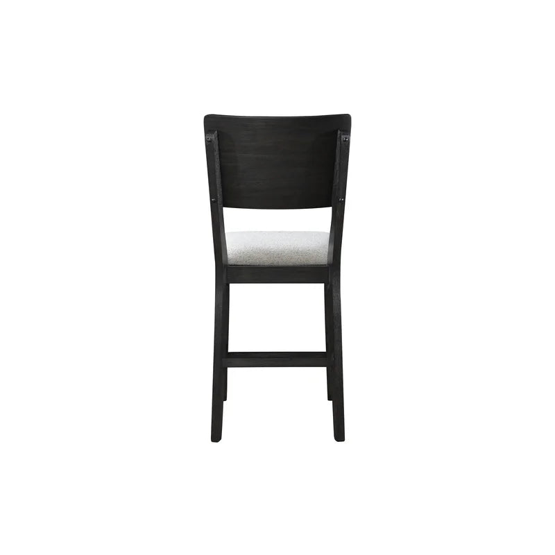 Farmhouse Dining Set With Round Table And Fabric Upholstered Chairs