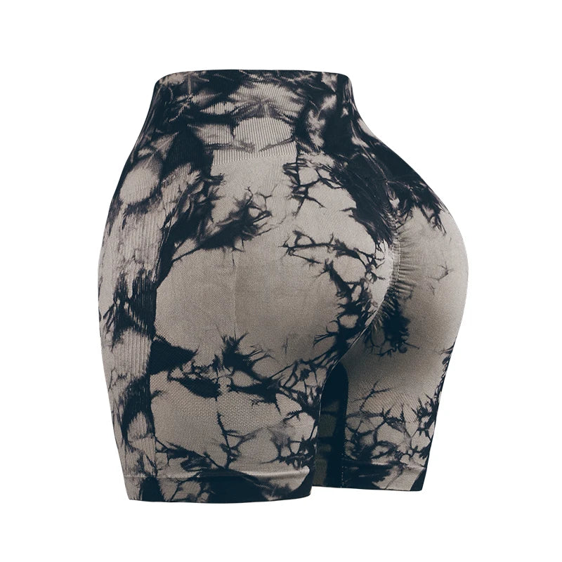 CHRLEISURE Seamless Ribbed Yoga Shorts High Waist Women Sportswear