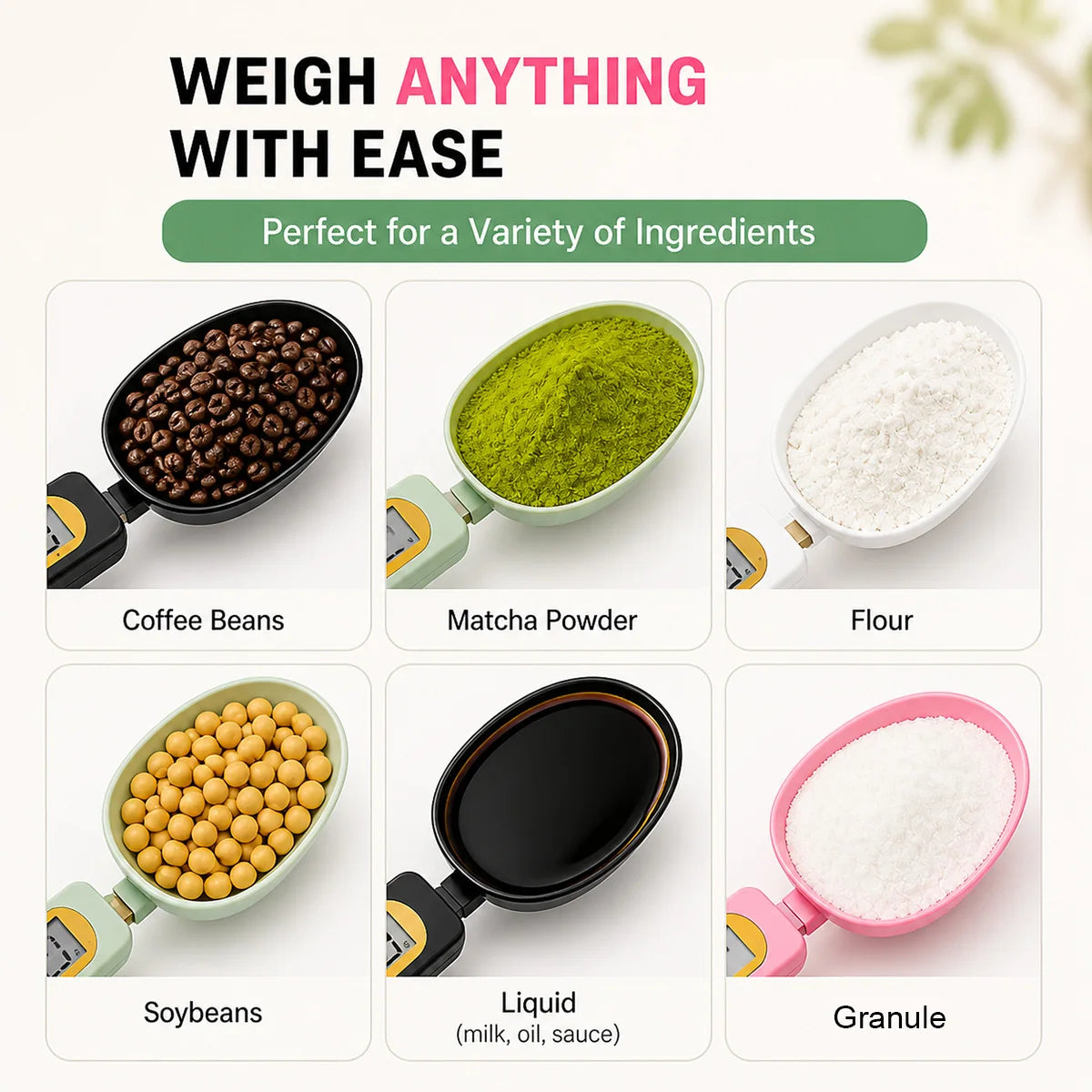Digital Measuring Spoon Scale With LCD Display For Kitchen Cooking