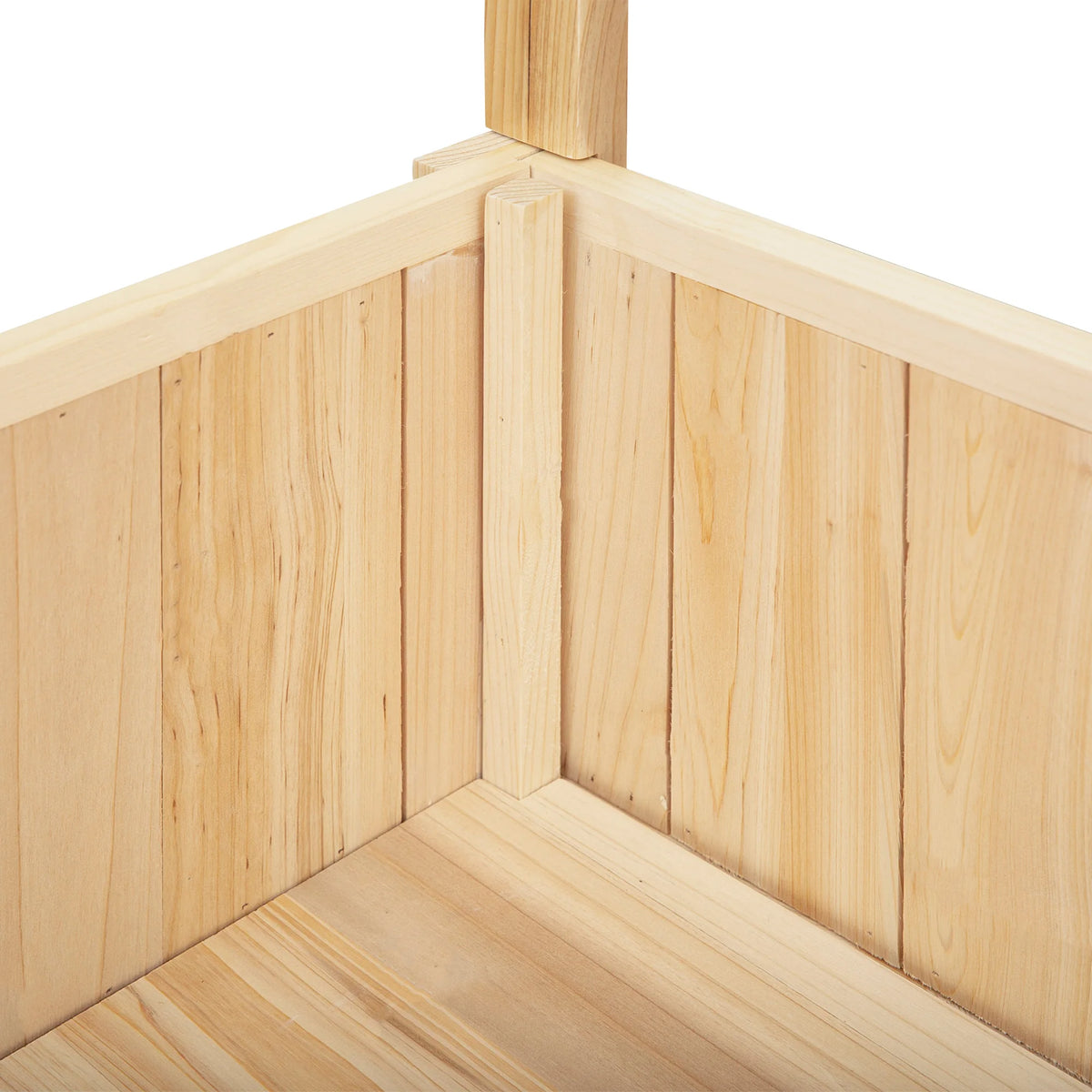 Outsunny Wooden Raised Garden Bed With Trellis And Storage Shelf