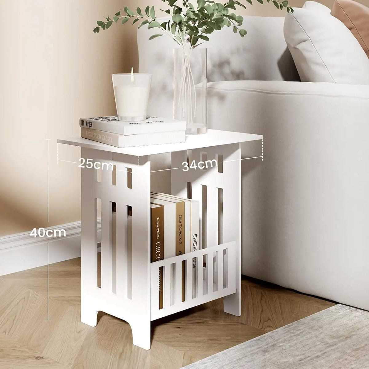 Oyajia Bedside Table With Storage Shelf For Home Use
