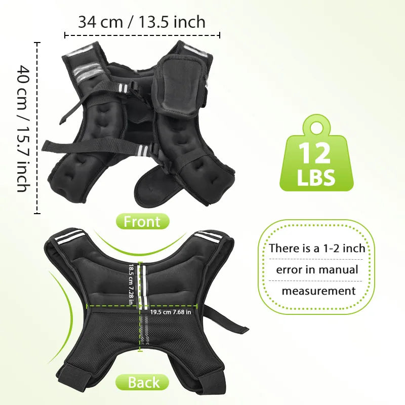 Weighted Vest For Workout Running And Strength Training