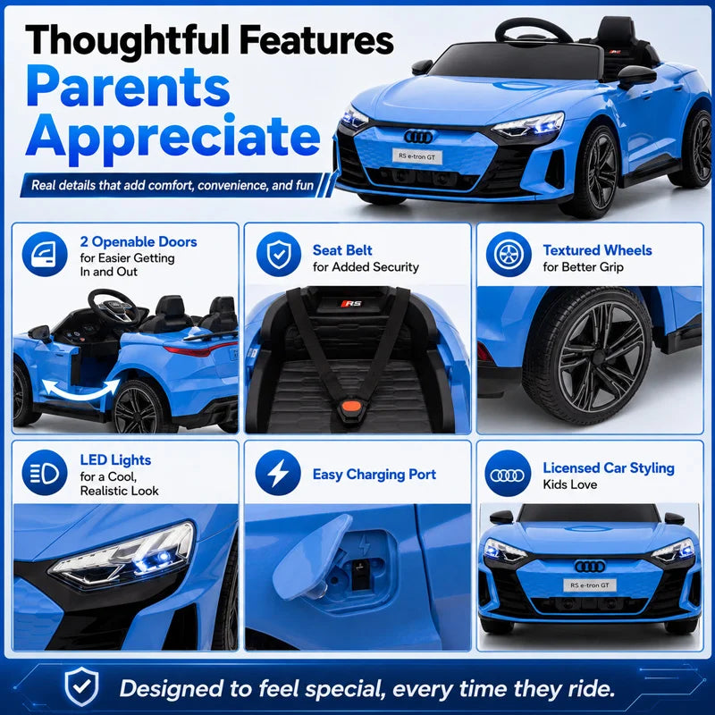 SMATEIGHT 12V Kids Ride On Car With Remote Control