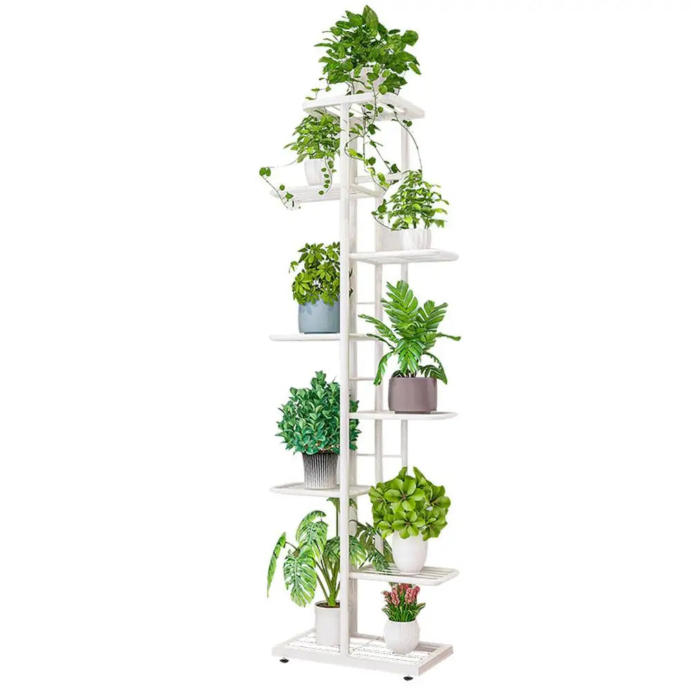 Durable Steel Eight Tier Plant Stand For Indoor Outdoor Garden