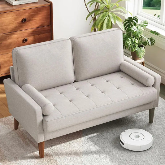Modern Wooden Office Loveseat Sofa For Waiting Room Reception