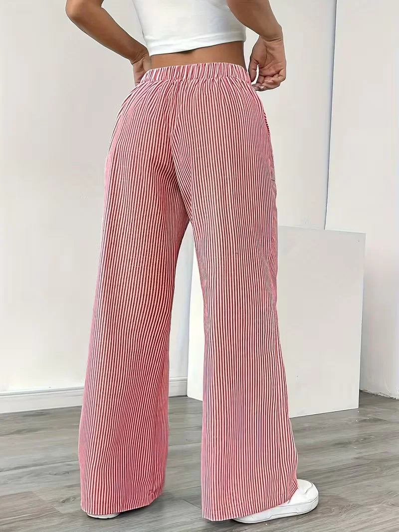 Lightweight Elastic Drawstring Athletic Pants With Pockets