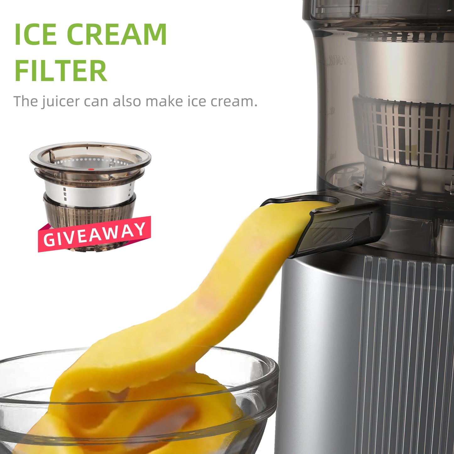 Biolomix Cold Press Juicer Slow Masticating For Whole Fruits