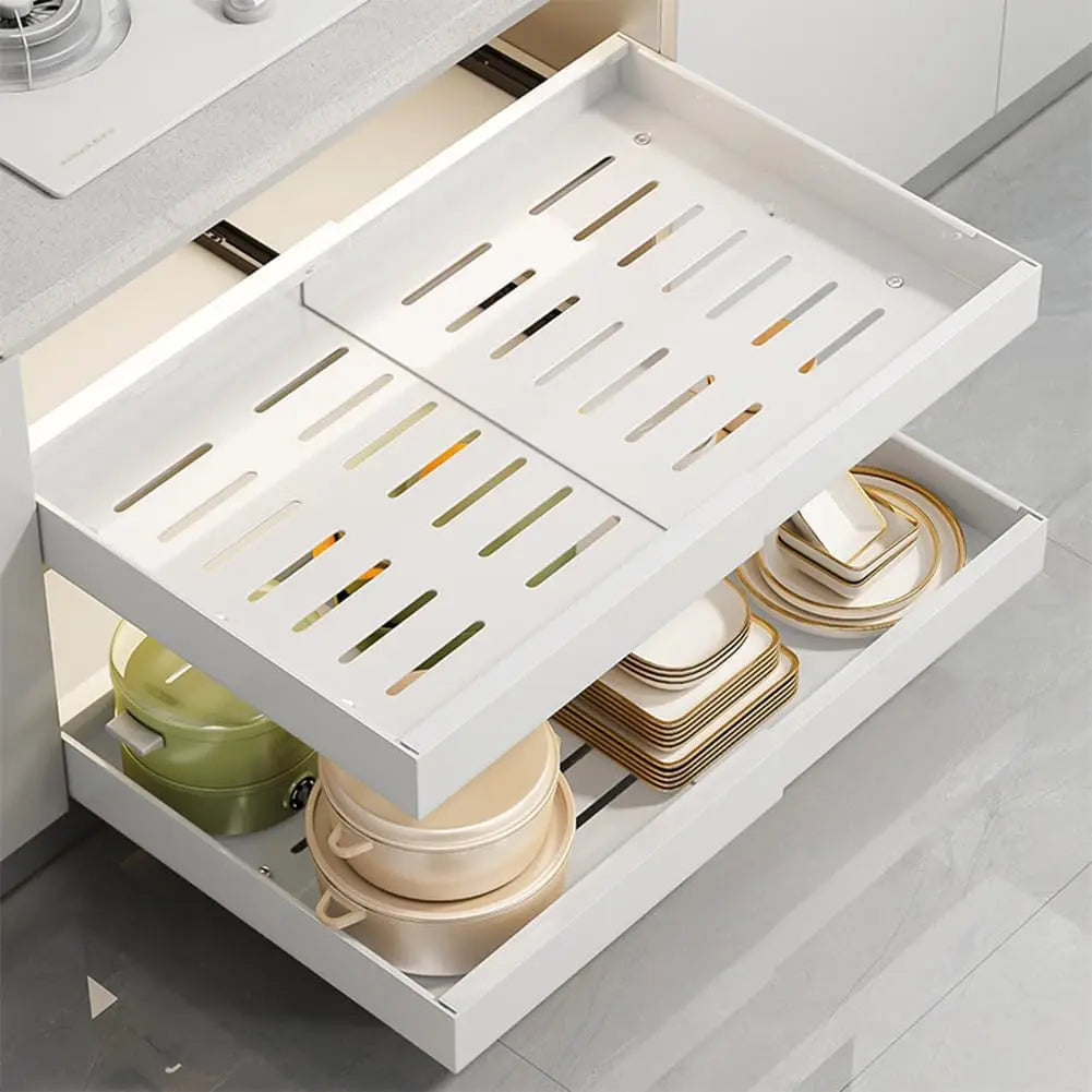 Garvee Adjustable Pull Out Cabinet Organizer With Tool Free Installation