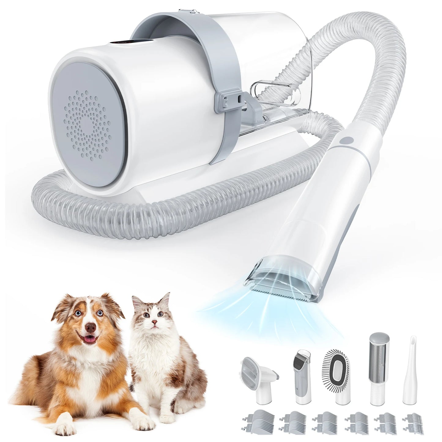 Sweetcrispy Professional Pet Grooming Vacuum Kit With Clippers