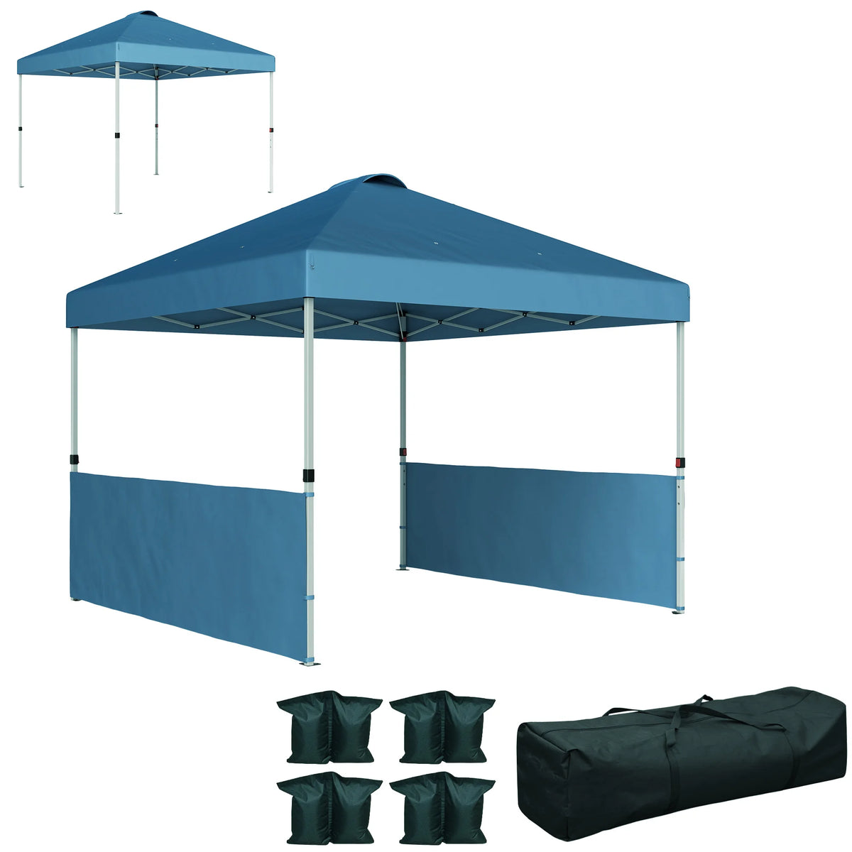 Durable Pop Up Canopy Tent Equipped With Foldable Side Panels