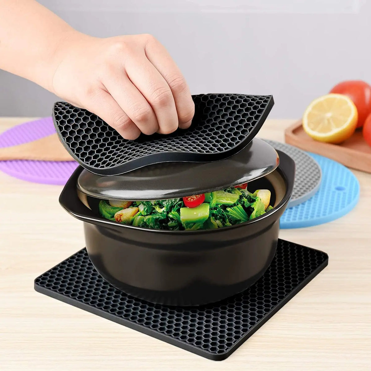 Silicone Trivet Pot Mats Heat Resistant Holders For Hot Cookware