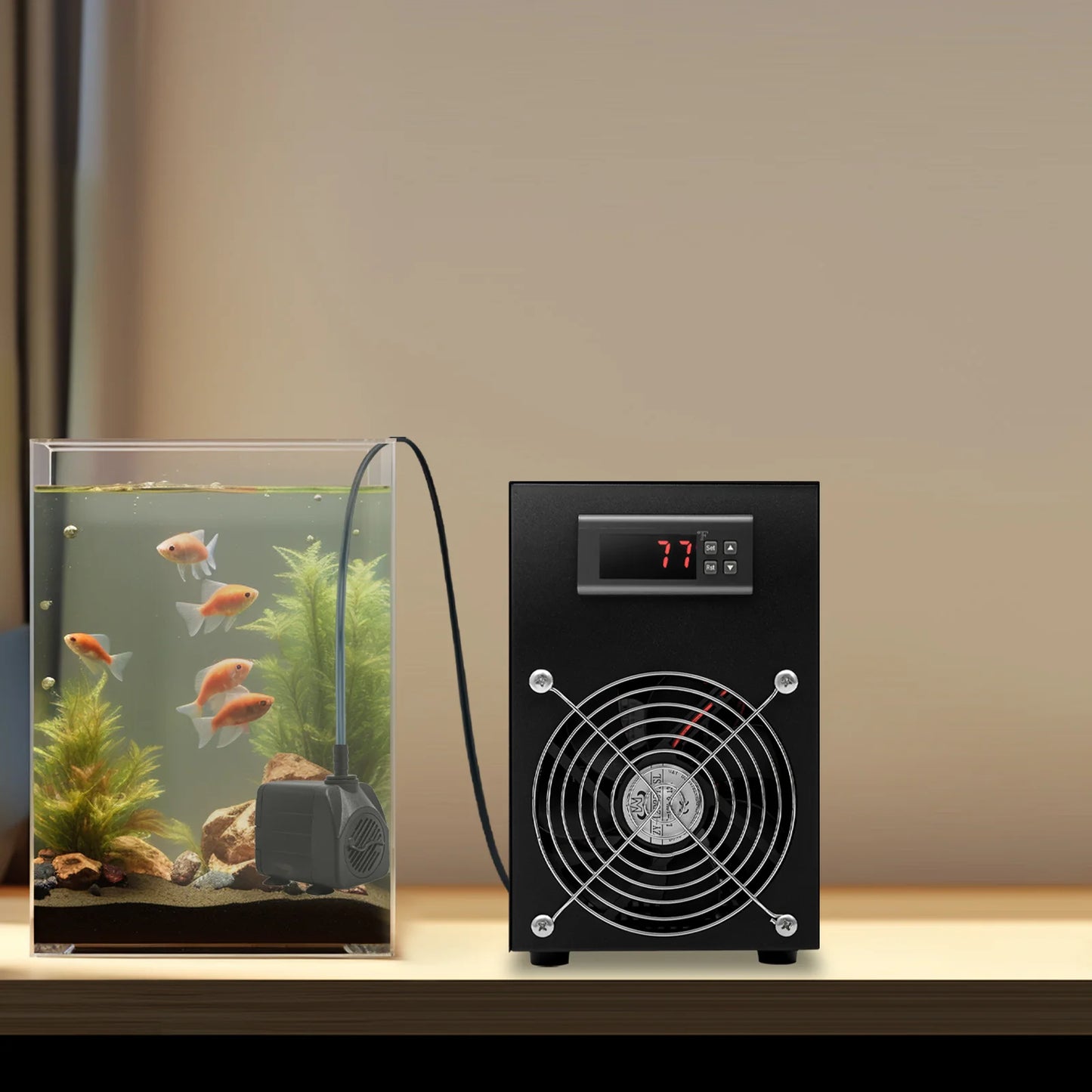 Aquarium Chiller With Digital Display Adjustable Temperature 200W