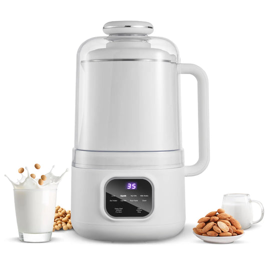 SucceBuy 8-in-1 Nut Milk Maker Self-Cleaning Soy Oat Beverage Maker