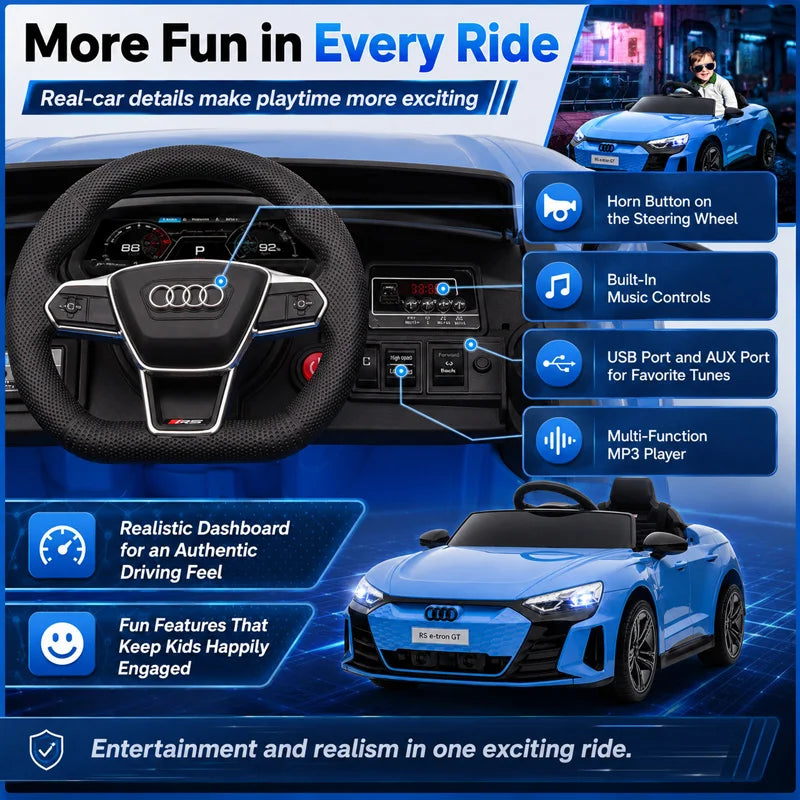 SMATEIGHT 12V Kids Ride On Car With Remote Control