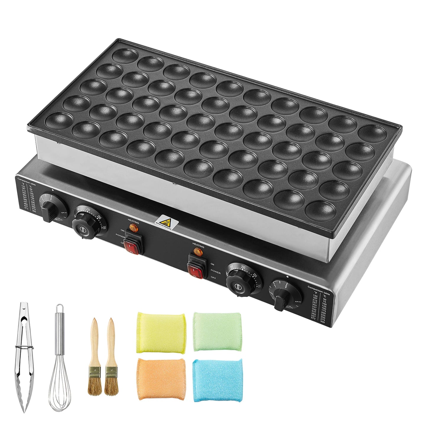 SucceBuy 50Pcs Mini Dutch Pancake Maker With Dual Temp Control