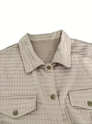 Womens Single Breasted Lapel Knit Cardigan And Trousers Set