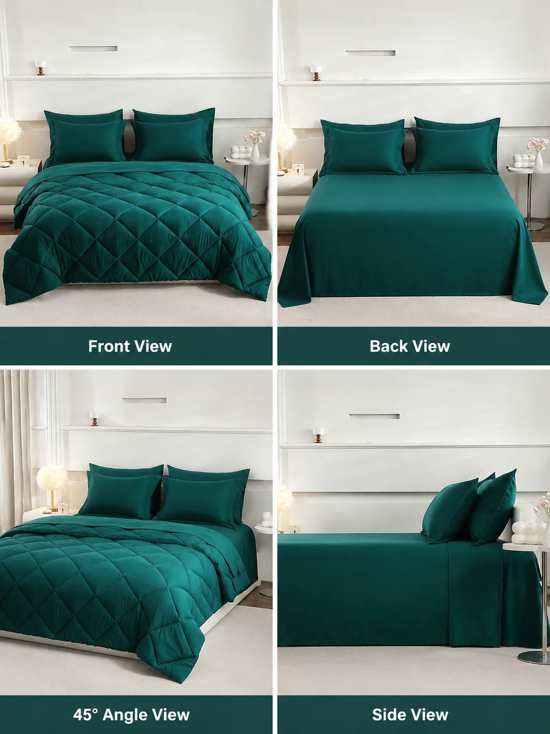 Easyum Premium Polyester Bedding Set With Comforter And Sheets