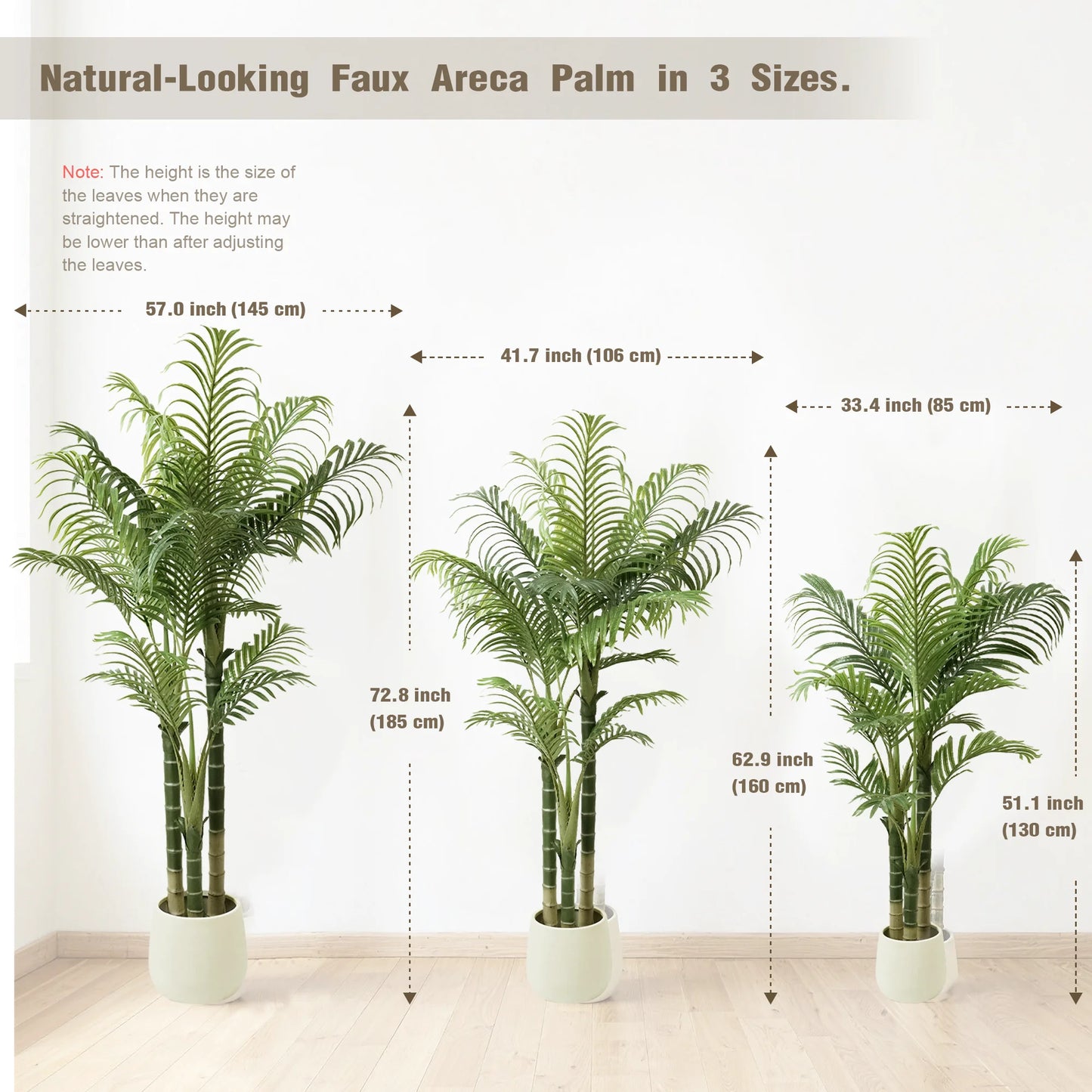 Olitree Artificial Areca Palm Tree For Indoor Home Decor