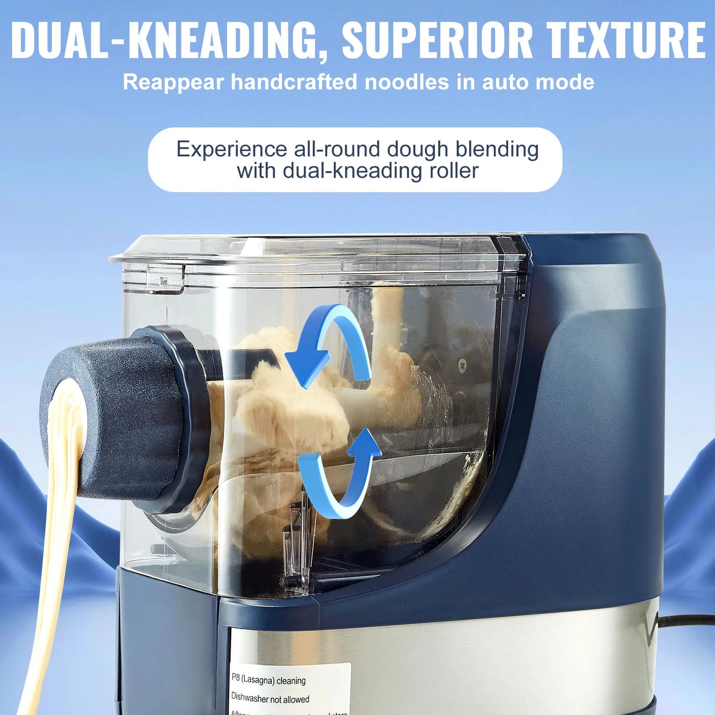 SucceBuy Electric Automatic Noodle Maker Machine With Four Intelligent Modes