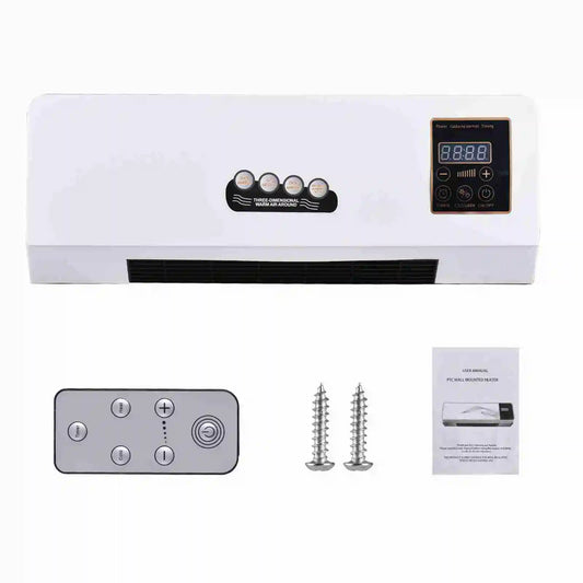 Qiilu 2-In-1 Heater And Fan Wall Mounted With Digital Display