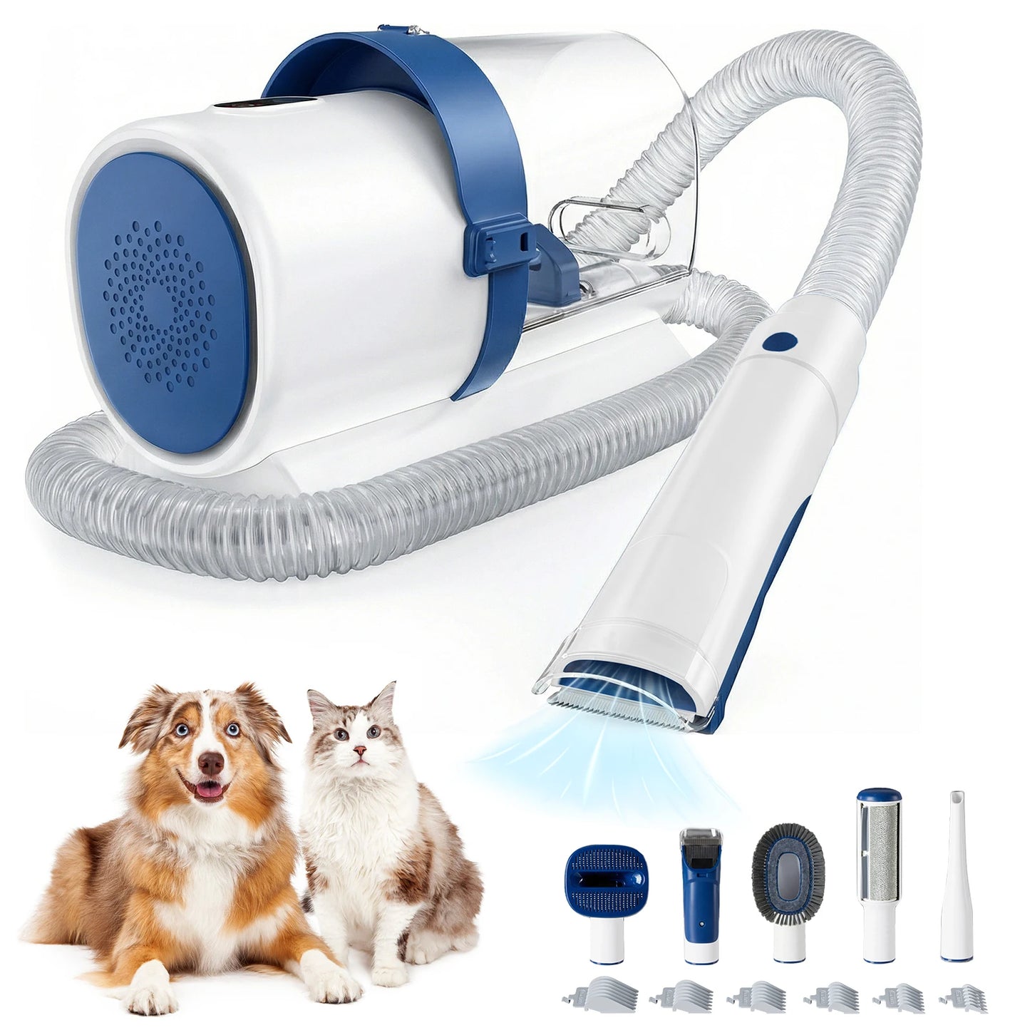 Sweetcrispy Professional Pet Grooming Vacuum Kit With Clippers