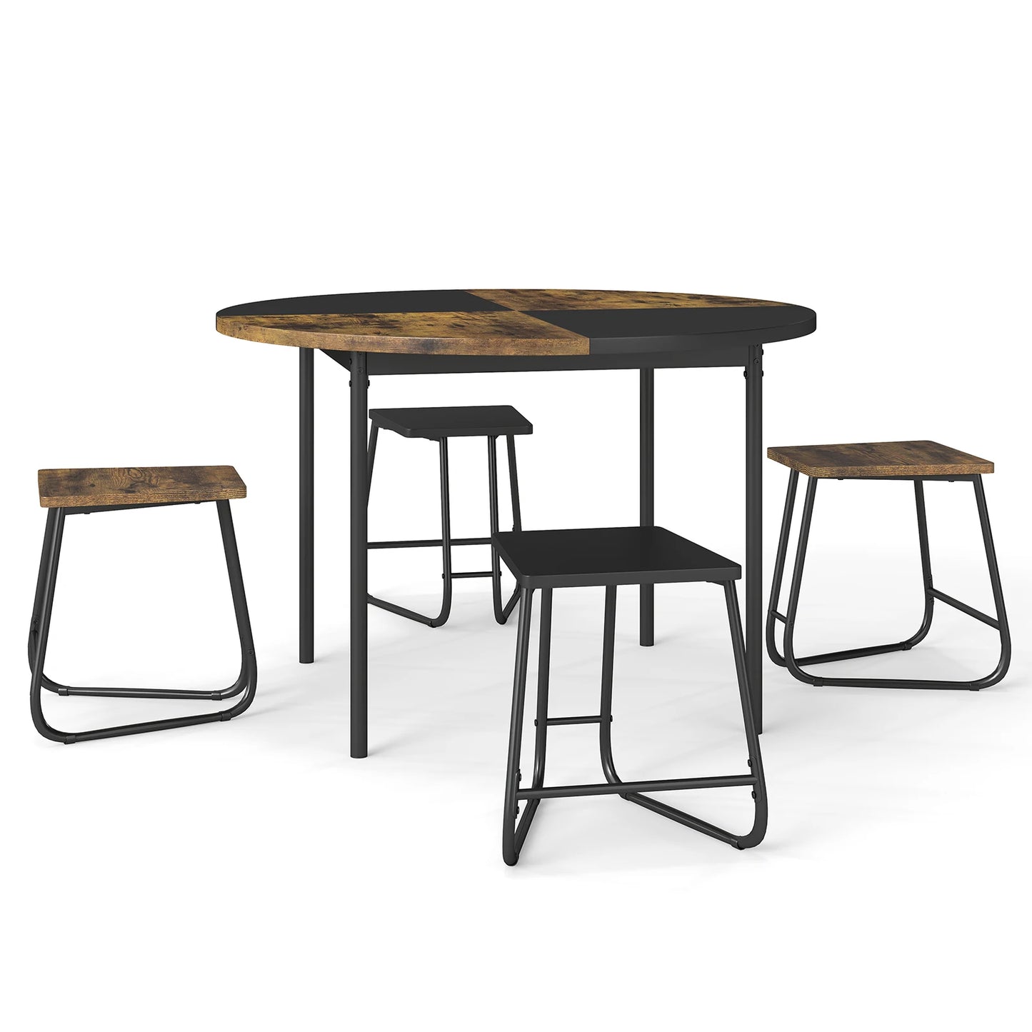 HOMASIS 5Piece Dining Set For Four With Wood Tabletop