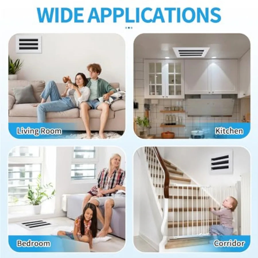 AC Vent Cover Decorative Grille With Linear Slot Diffuser Adjustable Airflow