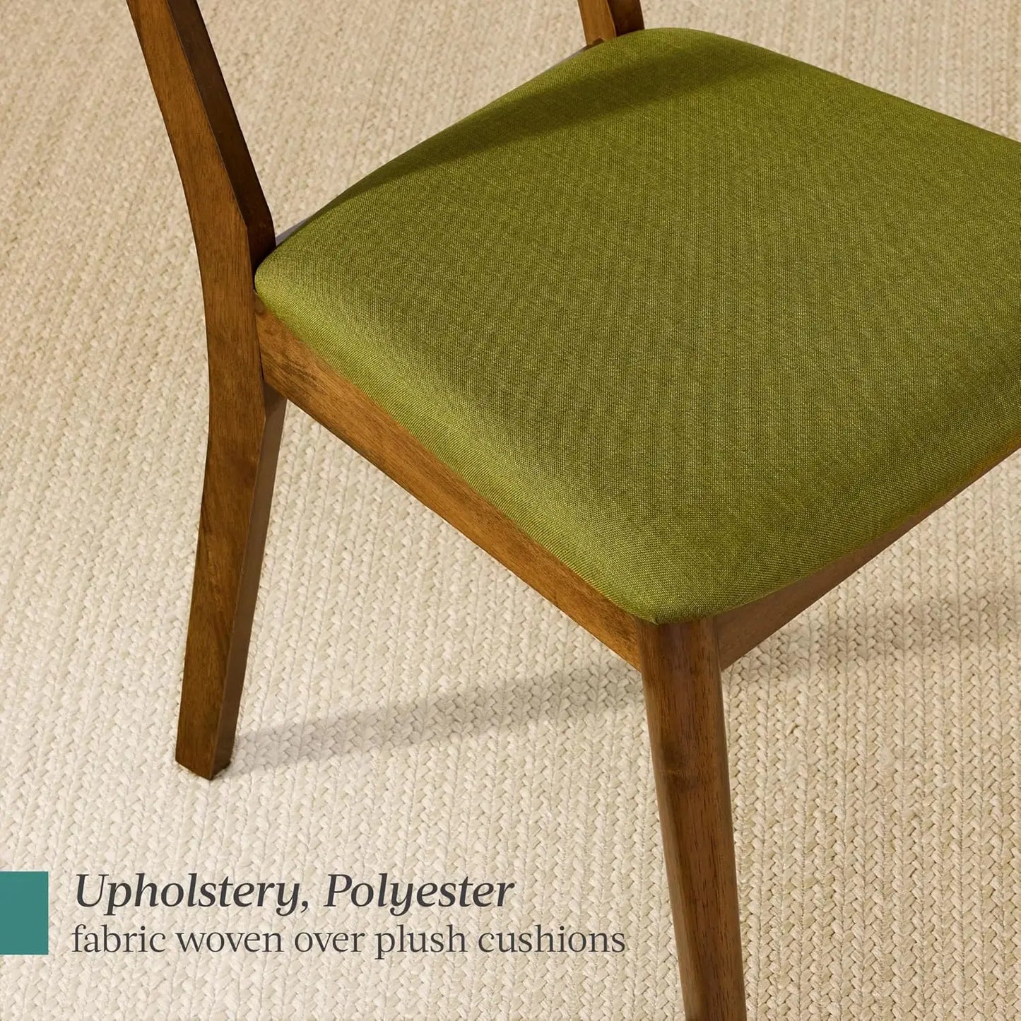 Mid-Century Modern Upholstered Dining Chairs Set Of 2