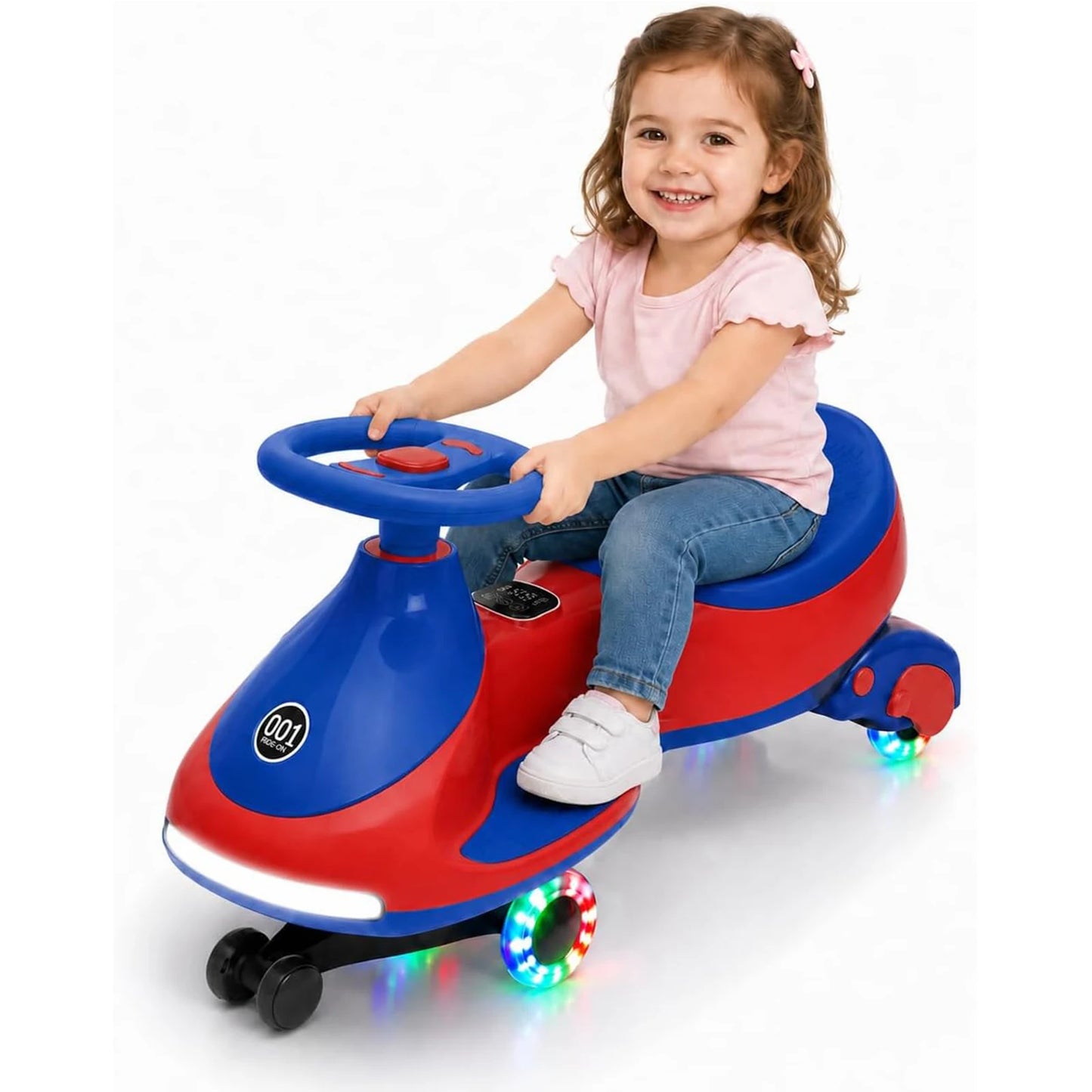 HiMISS 12V Electric Wiggle Car For Kids Dual Ride On