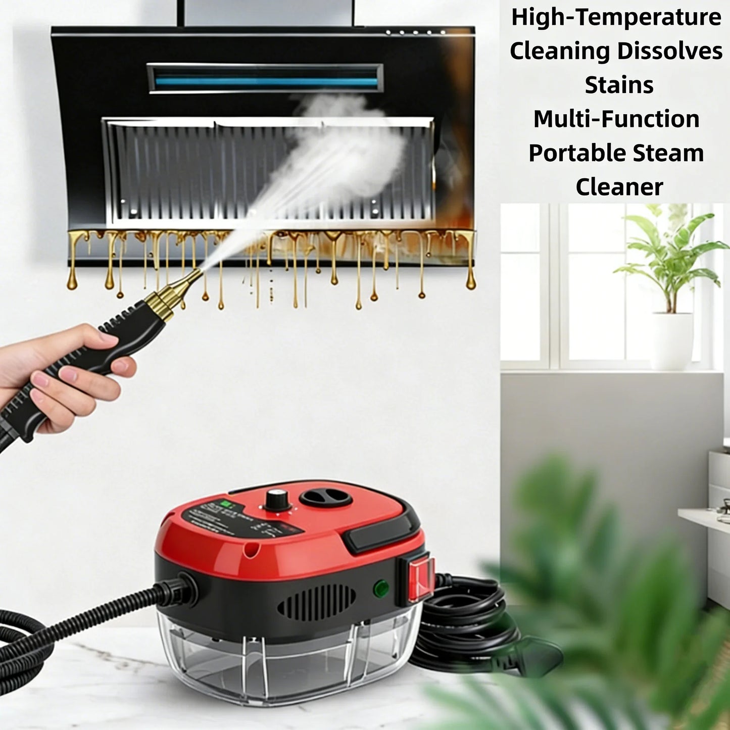 110V High Pressure Steam Cleaner With Multi Nozzles For Kitchen Car Bathroom