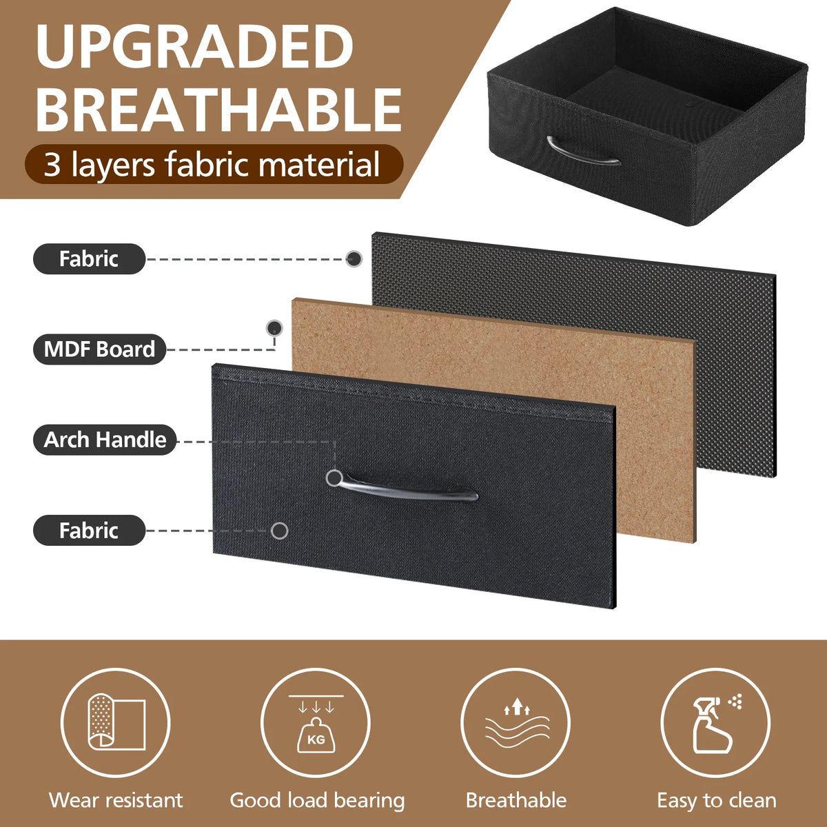 JHK Bedside Nightstand With Charging Station And USB Ports
