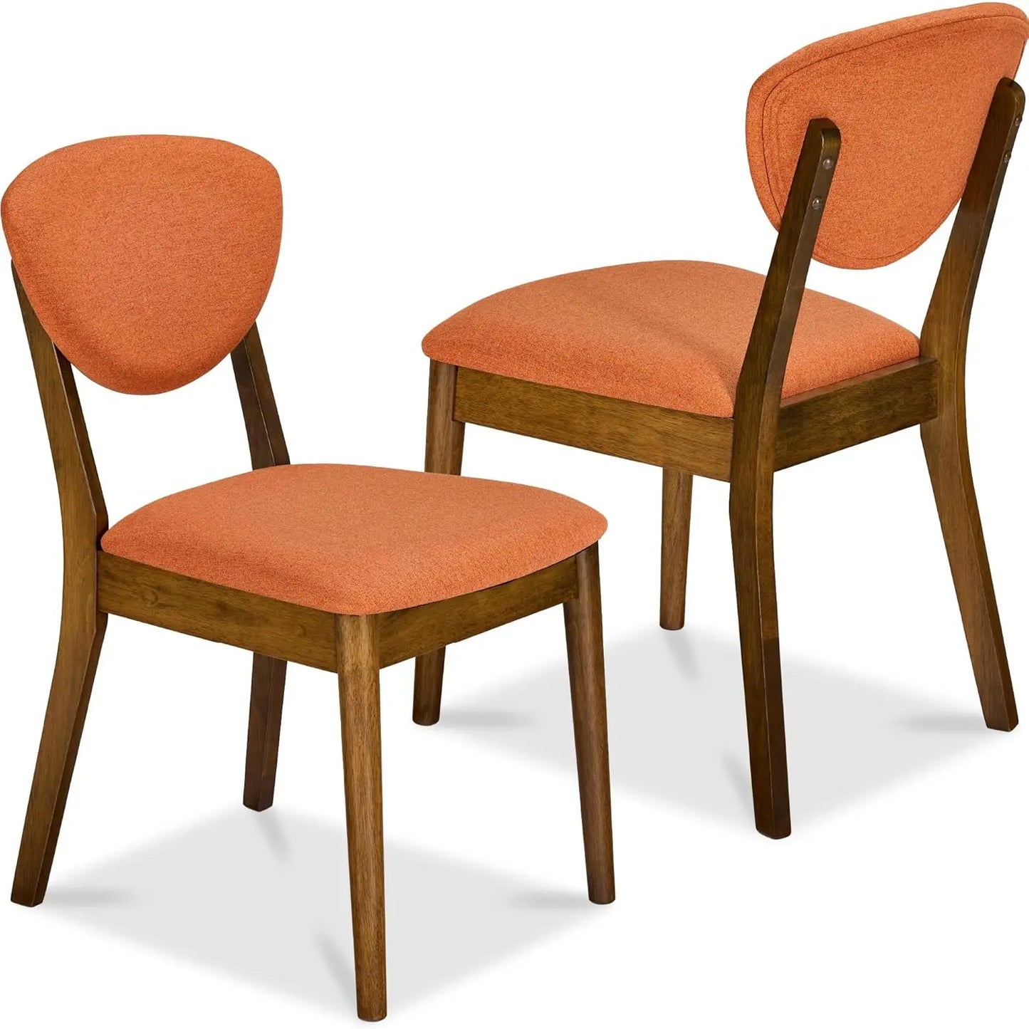 Mid-Century Modern Upholstered Dining Chairs Set Of 2
