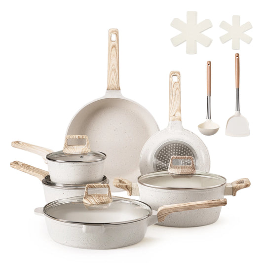SucceBuy Premium Granite Nonstick Cookware Set For Home Cooking