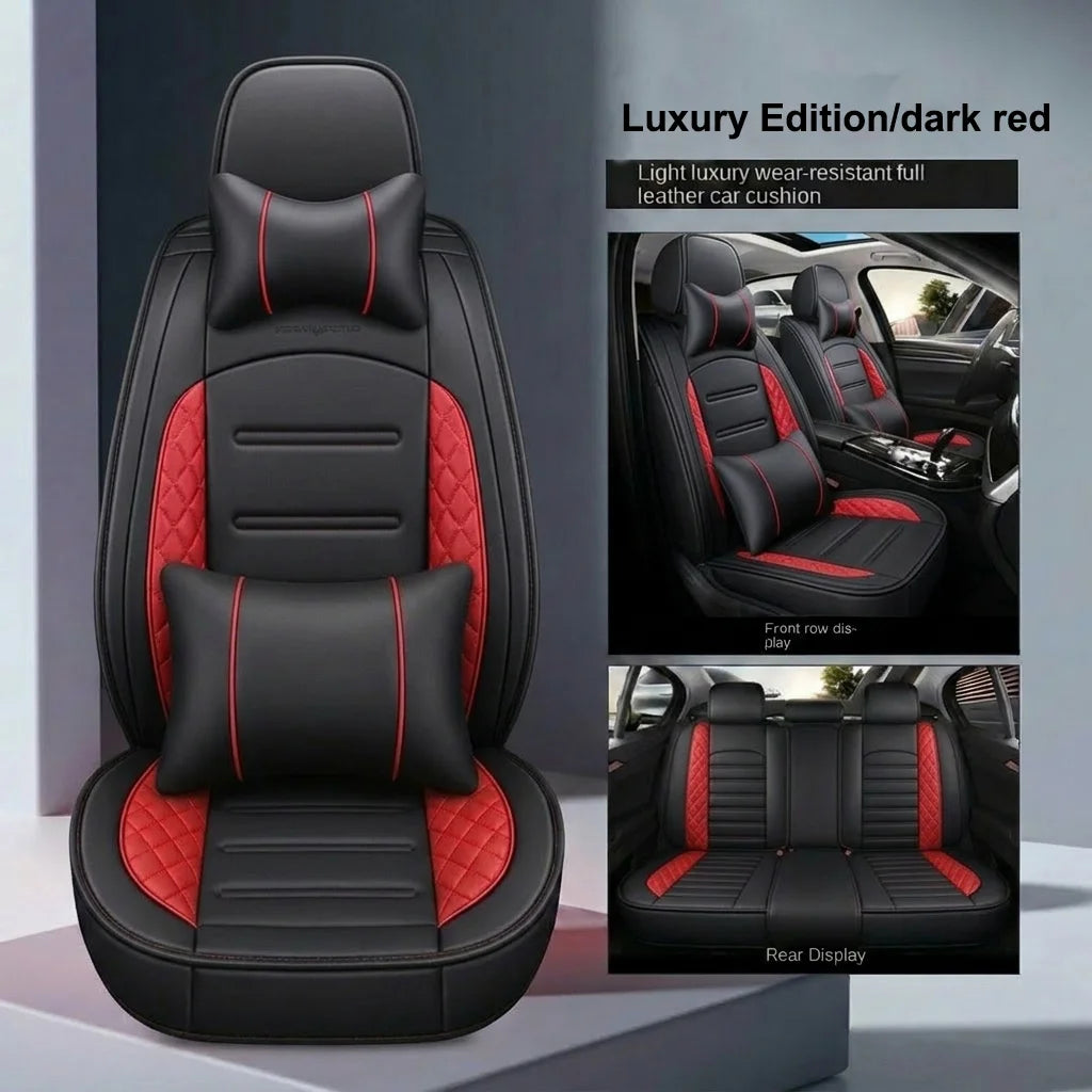 Leather Car Seat Covers Full Set for Honda With Pillows and Cushions
