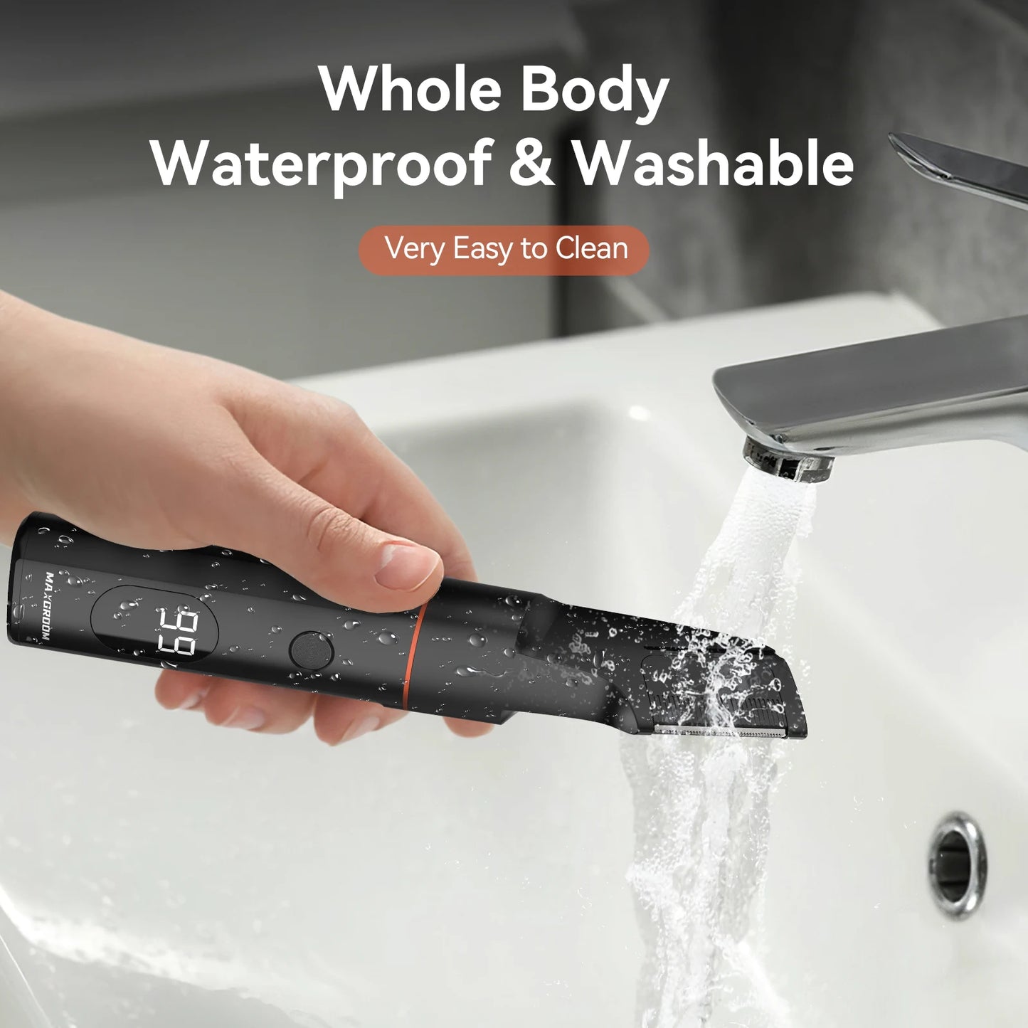 MAXGROOM 4 In 1 Body Hair Shaver Kit IPX6 Waterproof