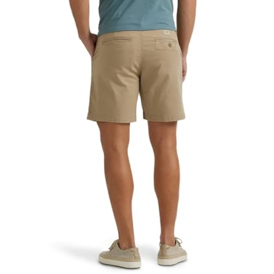 Mens Flat Front Shorts Cotton Polyester Summer Outdoor Wear