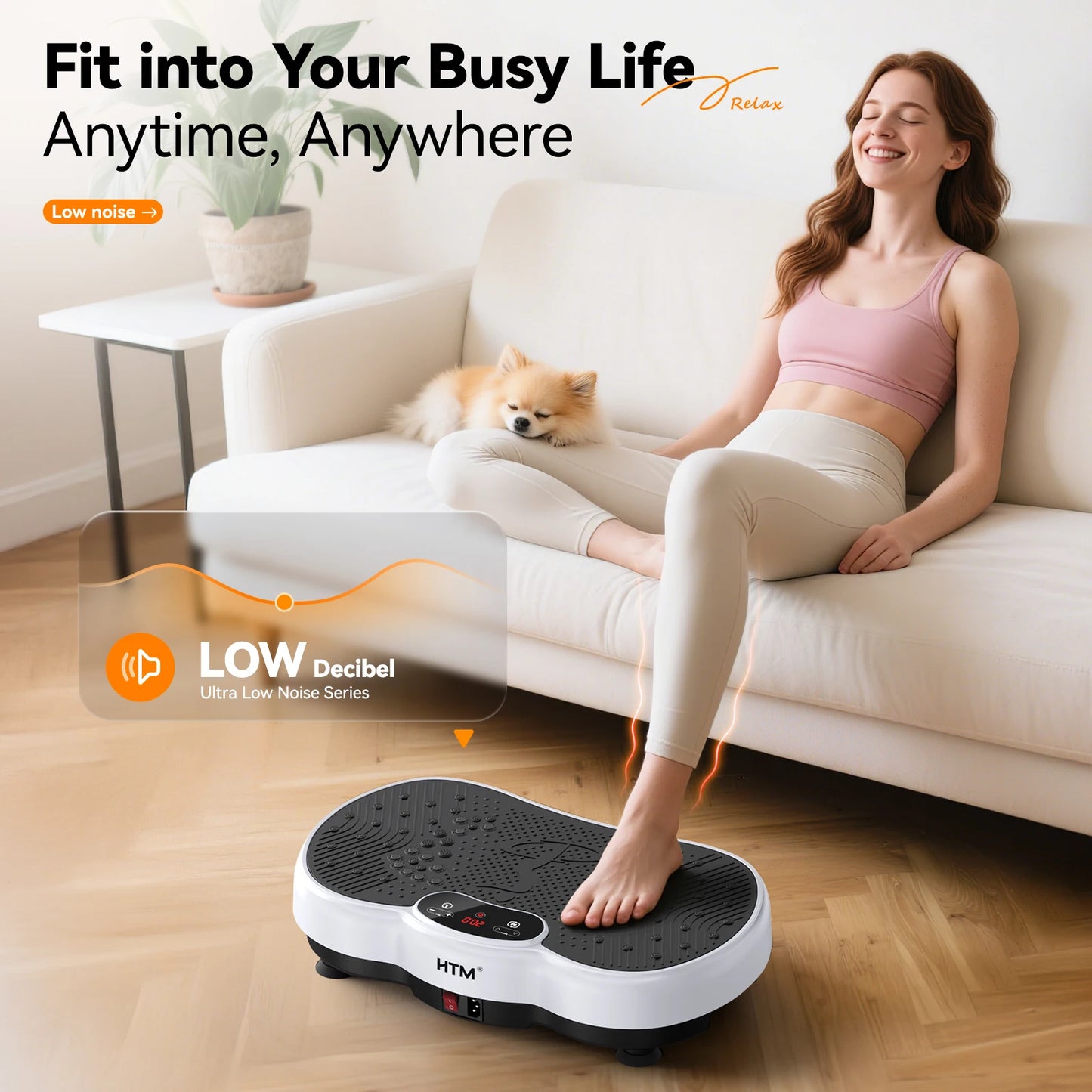 Vibration Plate Exercise Machine Full Body Shaker Portable Fitness Equipment