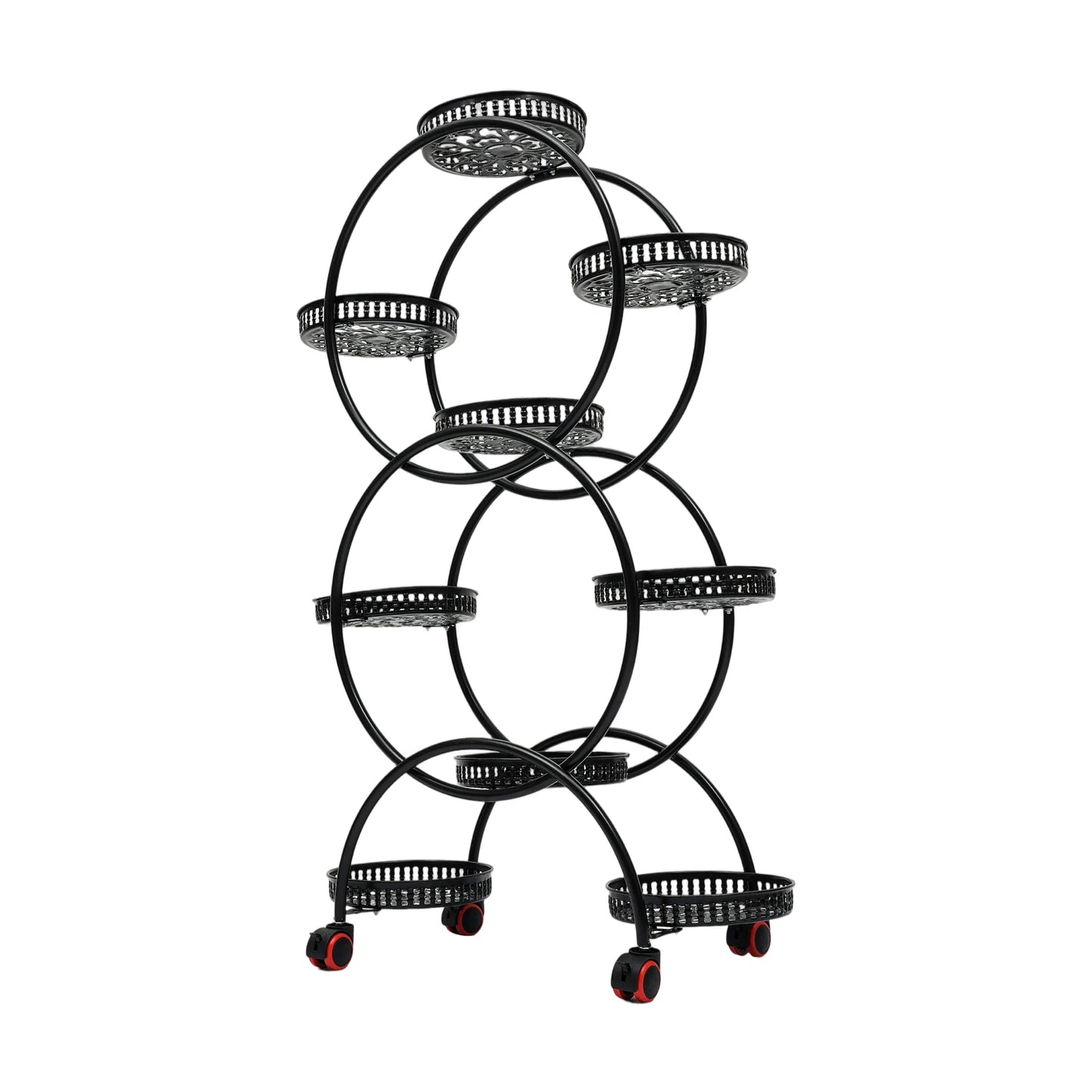 Bymaocar 9-Tier Plant Stand With Wheels Metal Shelf